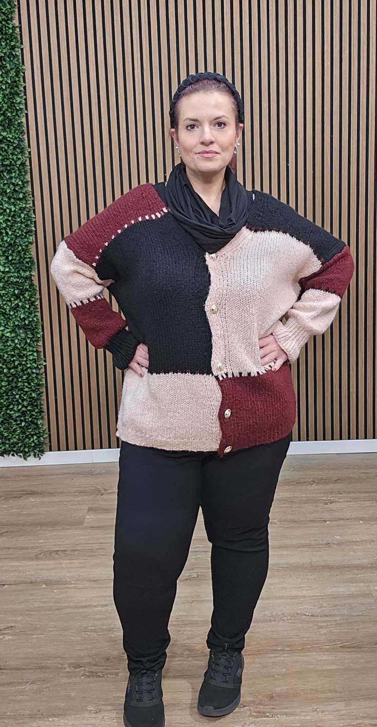 Boutique Rüschen Oversize Strickjacke