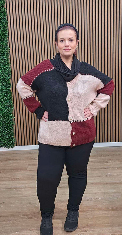 Boutique Rüschen Oversize Strickjacke